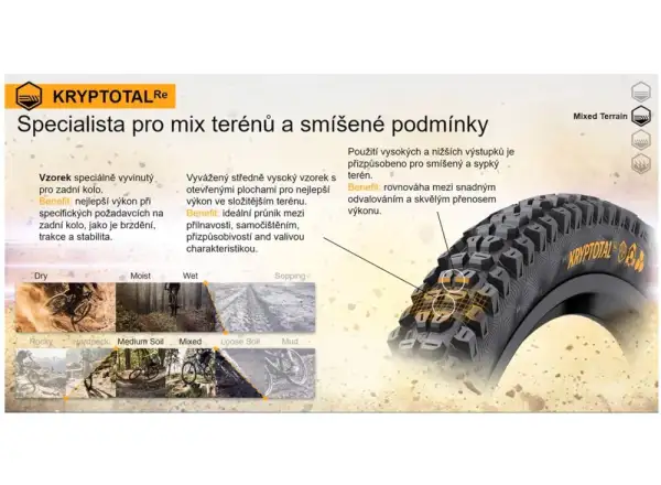 Continental Kryptotal Trail Endurance 29x2,60" TLR E-25 MTB opona kevlar tylny czarna