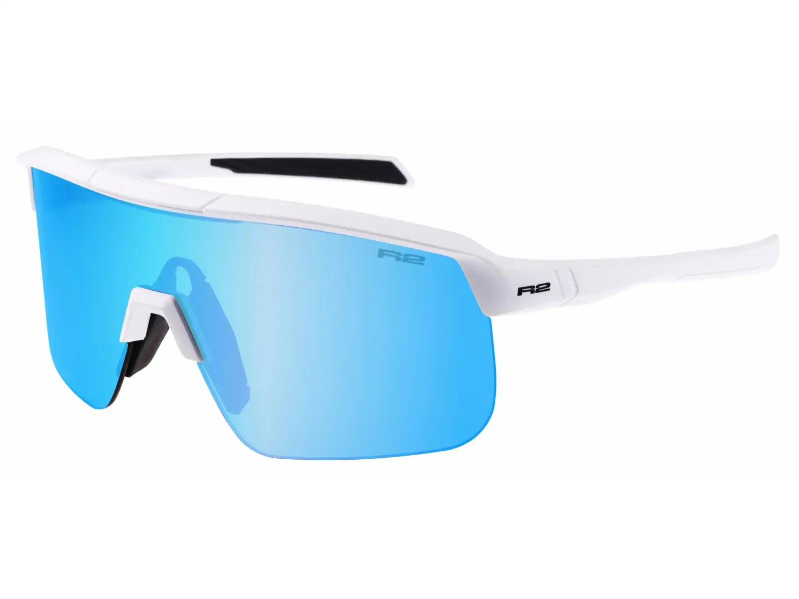 R2 Fusion okulary przeciwsłoneczne błyszczący biały/lodowo niebieski chrom