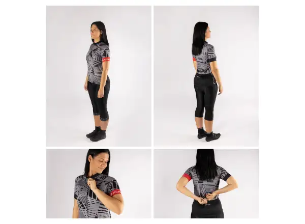 Force Shard Lady damski dres krótki rękaw szara/czarna