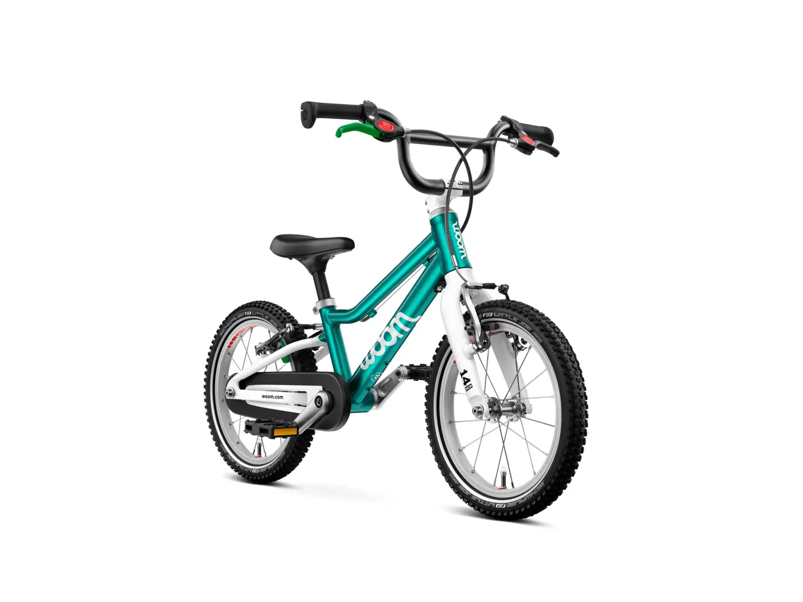 Woom GO 2 rower dziecięcy 14" Metallic Turquoise
