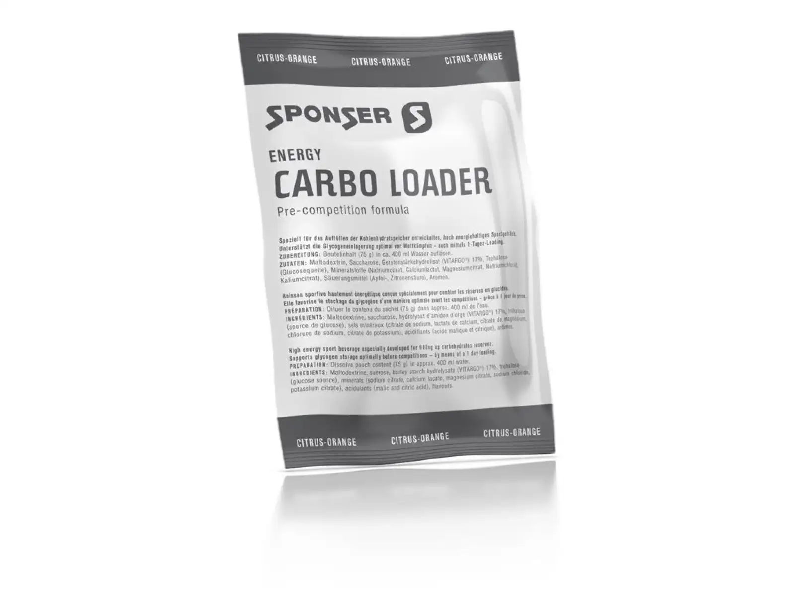 Sponser Carbo Loader 75 g Uzupełnienie zapasów glikogenu Cytrus/Orange