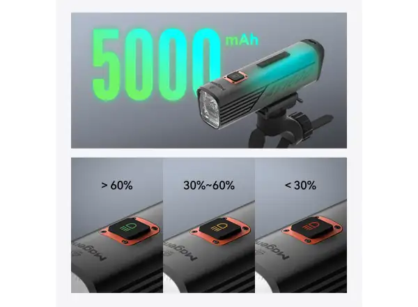 Magene AT1600 przednia lampka z powerbankiem