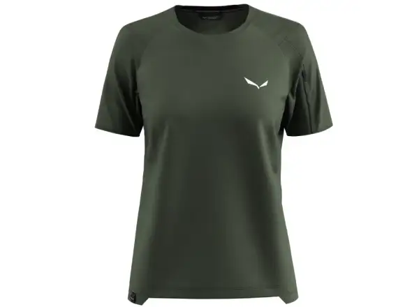 Salewa Puez AM Hyb damska koszulka krótki rękaw Dark Olive