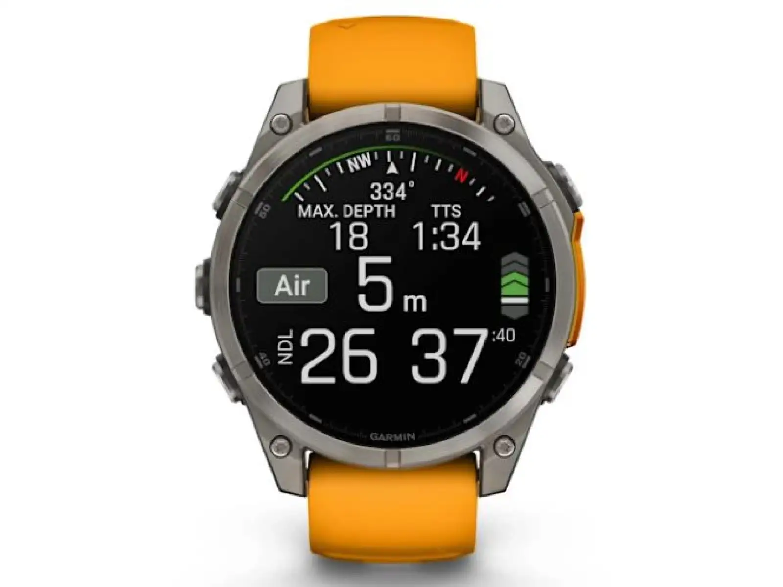 Garmin fenix 8 - 47 mm AMOLED Sapphire smartwatche Titanium Orange/Graphite