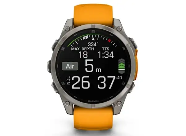 Garmin fenix 8 - 47 mm AMOLED Sapphire smartwatche Titanium Orange/Graphite