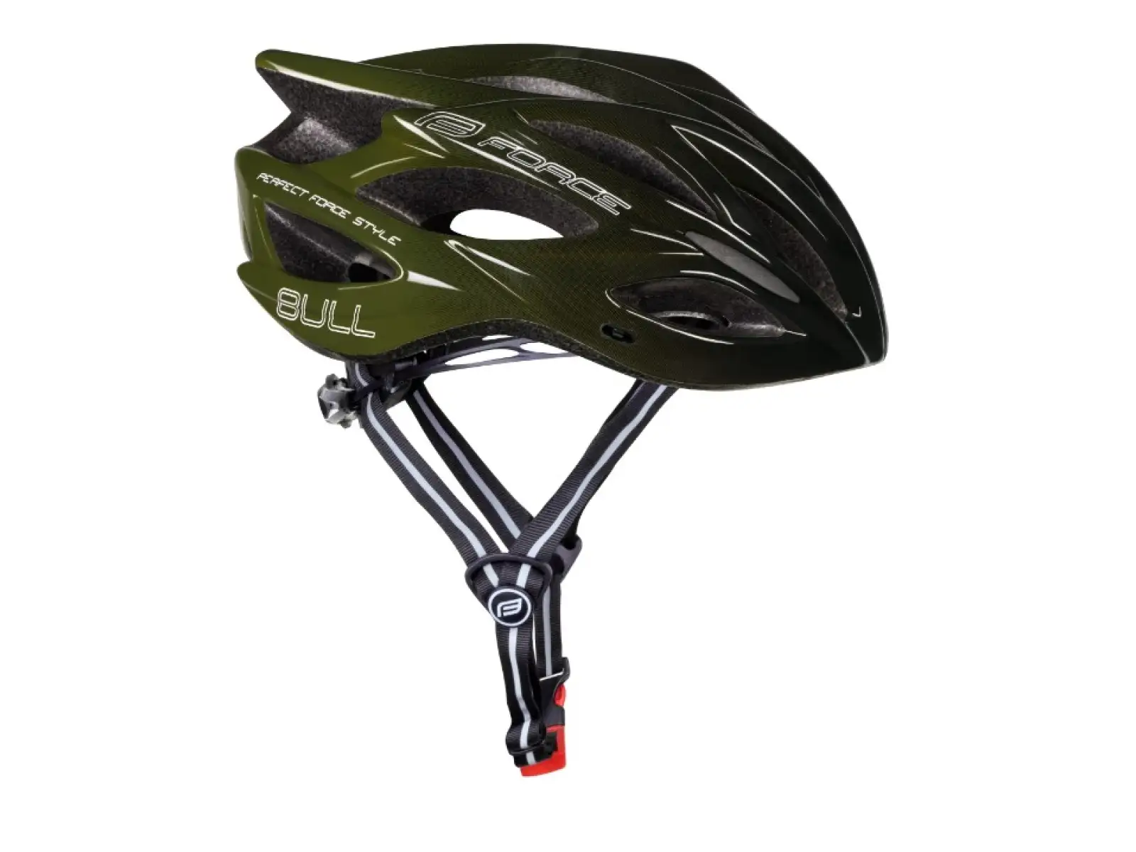 Force Bull Hue kask rowerowy czarny/army zielony