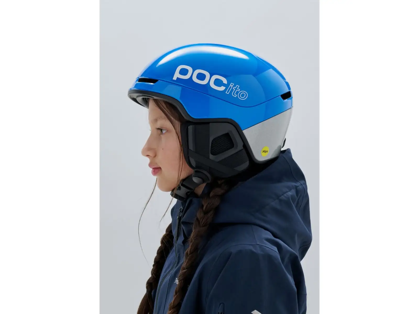 POC POCito Obex dziecięcy kask narciarski Fluorescent Blue