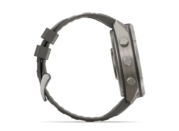 Garmin Fénix 9 Pro inReach Solar 51 mm inteligentny zegarek Titanium Pebble Gray/Silver Gray
