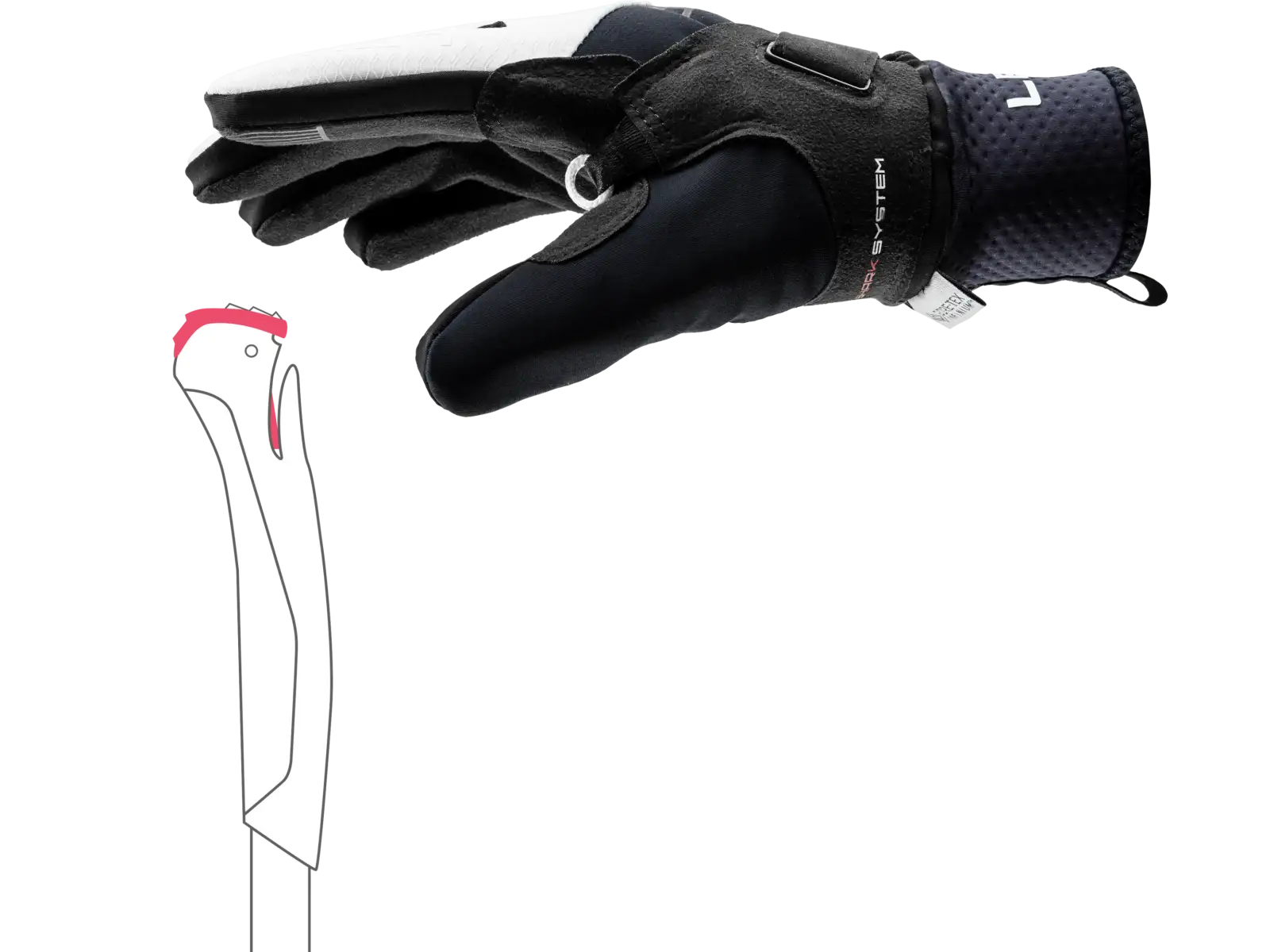 Leki PRC ThermoPlus Shark damskie rękawice Black-white