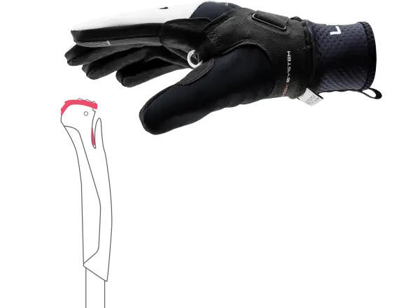 Leki PRC ThermoPlus Shark damskie rękawice Black-white