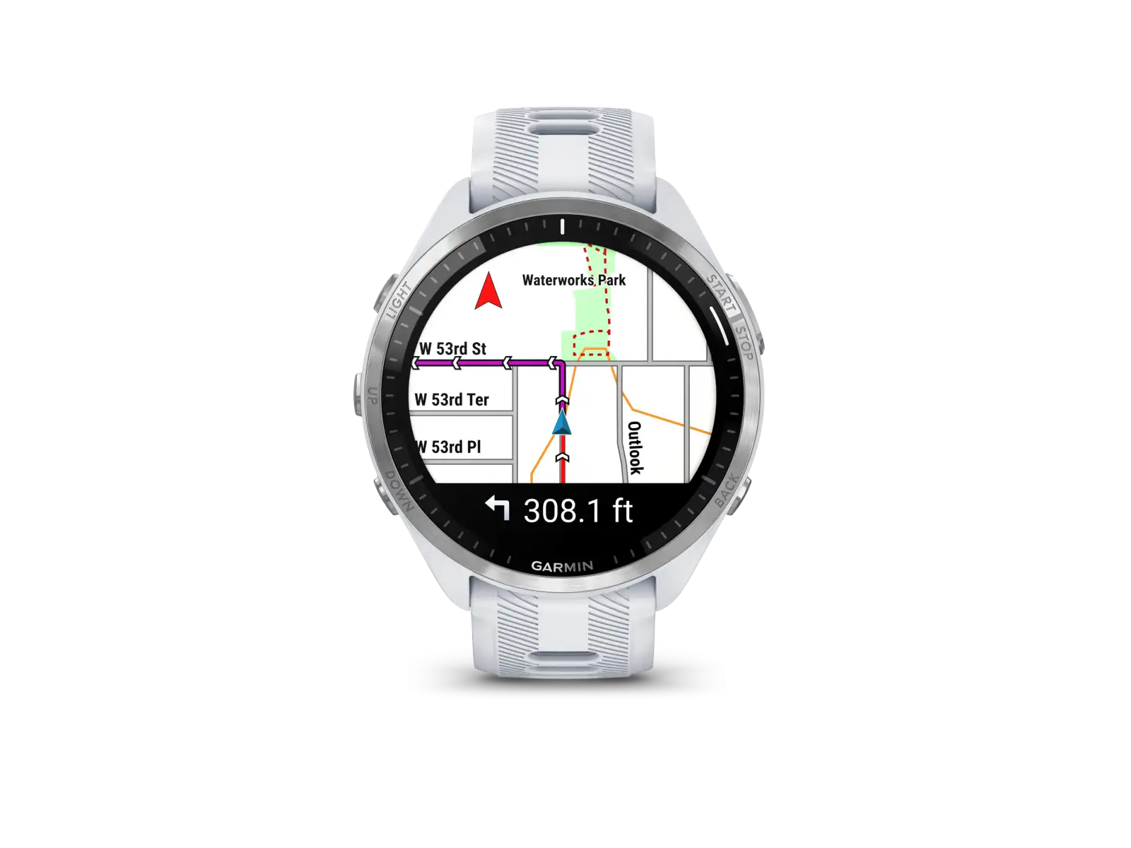 Garmin Forerunner 965 inteligentny zegarek Silver Titan/White