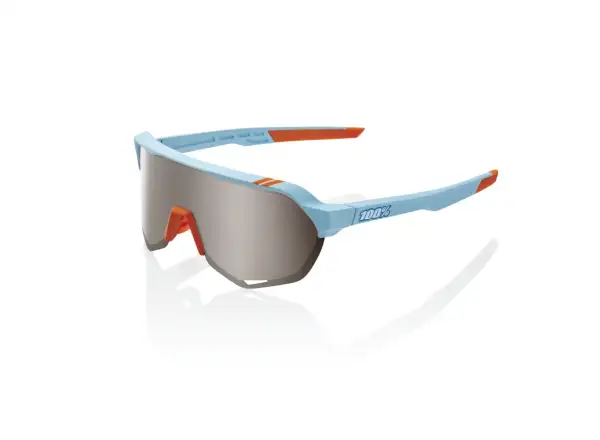 100% Soft Tact Two Tone okulary z lustrzanymi szkłami niebieska/pomarańczowa/srebrna