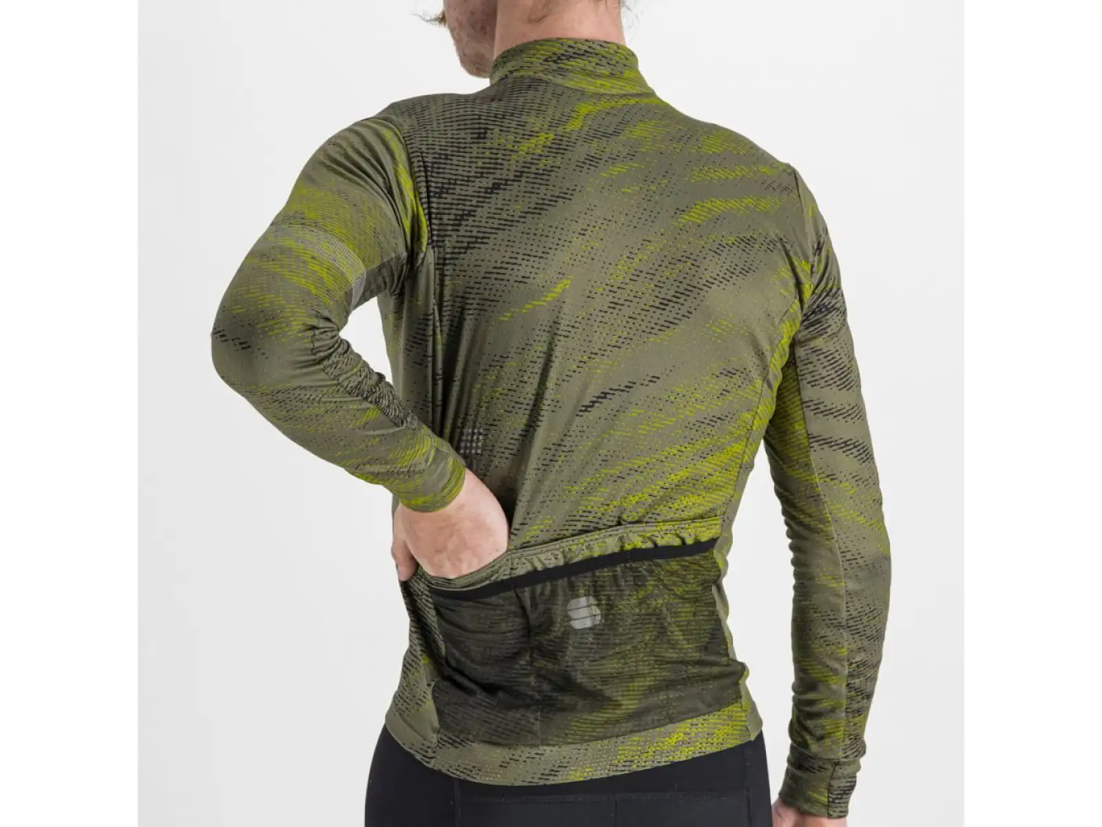 Sportful Cliff Supergiara męska koszulka z długim rękawem beetle guacamole black