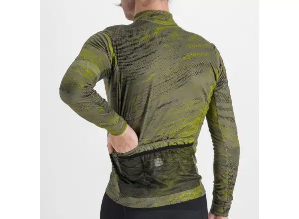 Sportful Cliff Supergiara męska koszulka z długim rękawem beetle guacamole black