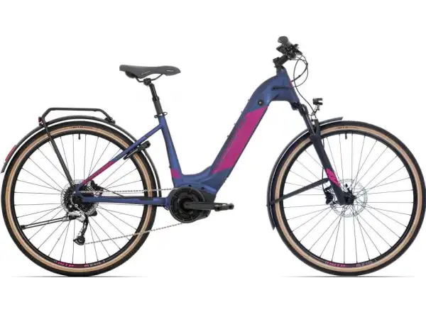 Rock Machine Crossride INT e500 Lady Touring rower elektryczny Matte Metallic Navy / Pink
