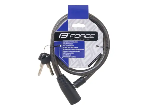FORCE zamek spiralny 80cm/12mm czarny