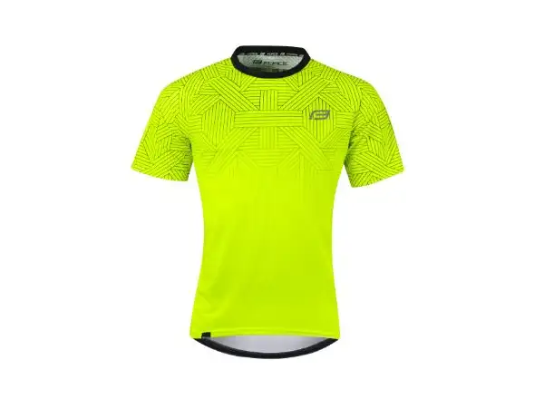 Force City męska koszulka krótki rękaw fluo/czarna
