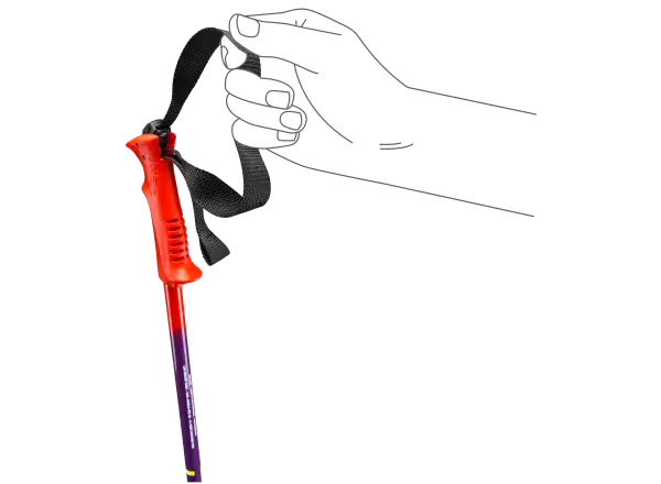 Leki Racing Kids dziecięce kije narciarskie zjazdowe Bright red-violet-neonyellow