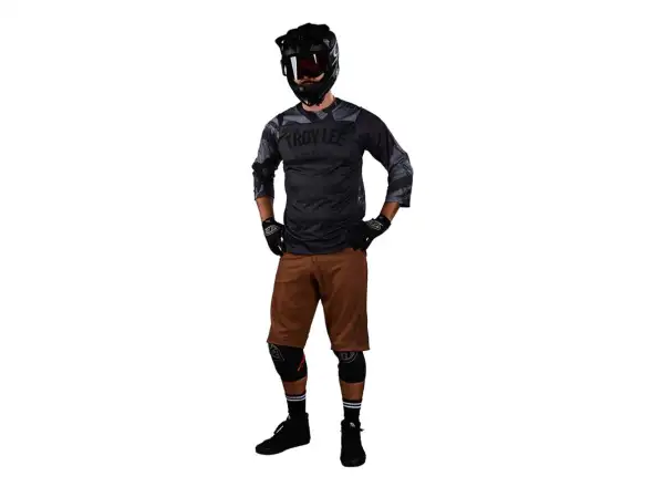 Troy Lee Designs Ruckus męska koszulka 3/4 rękaw Camber Camo, black heather