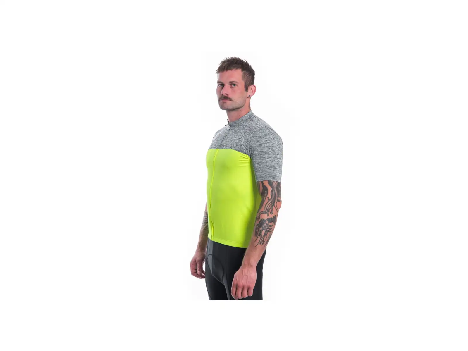 Sensor Cyklo Motion męska koszulka rowerowa krótki rękaw Neon Yellow/szary