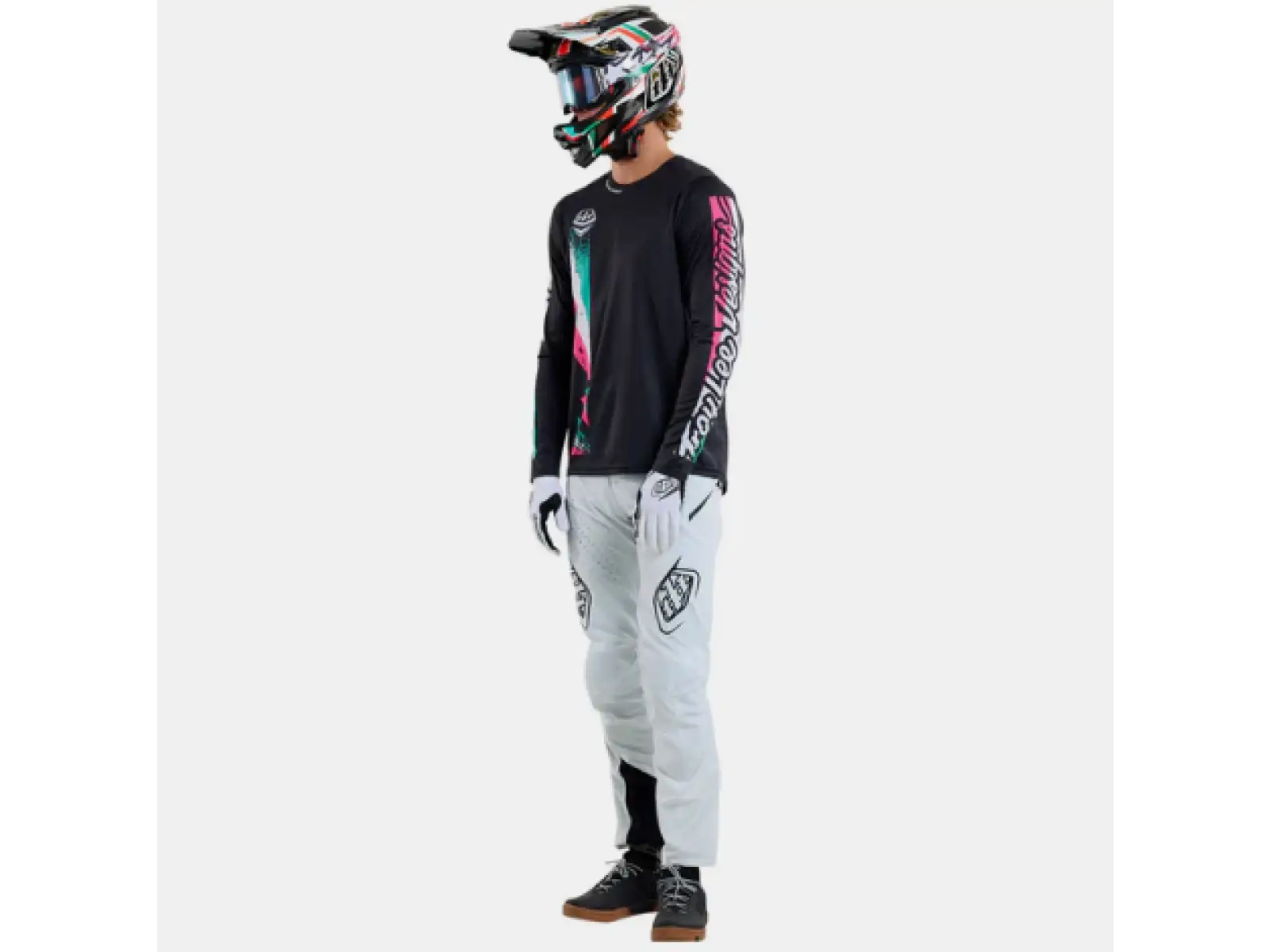 Troy Lee Designs Sprint Full Pull męska koszulka z długim rękawem Black