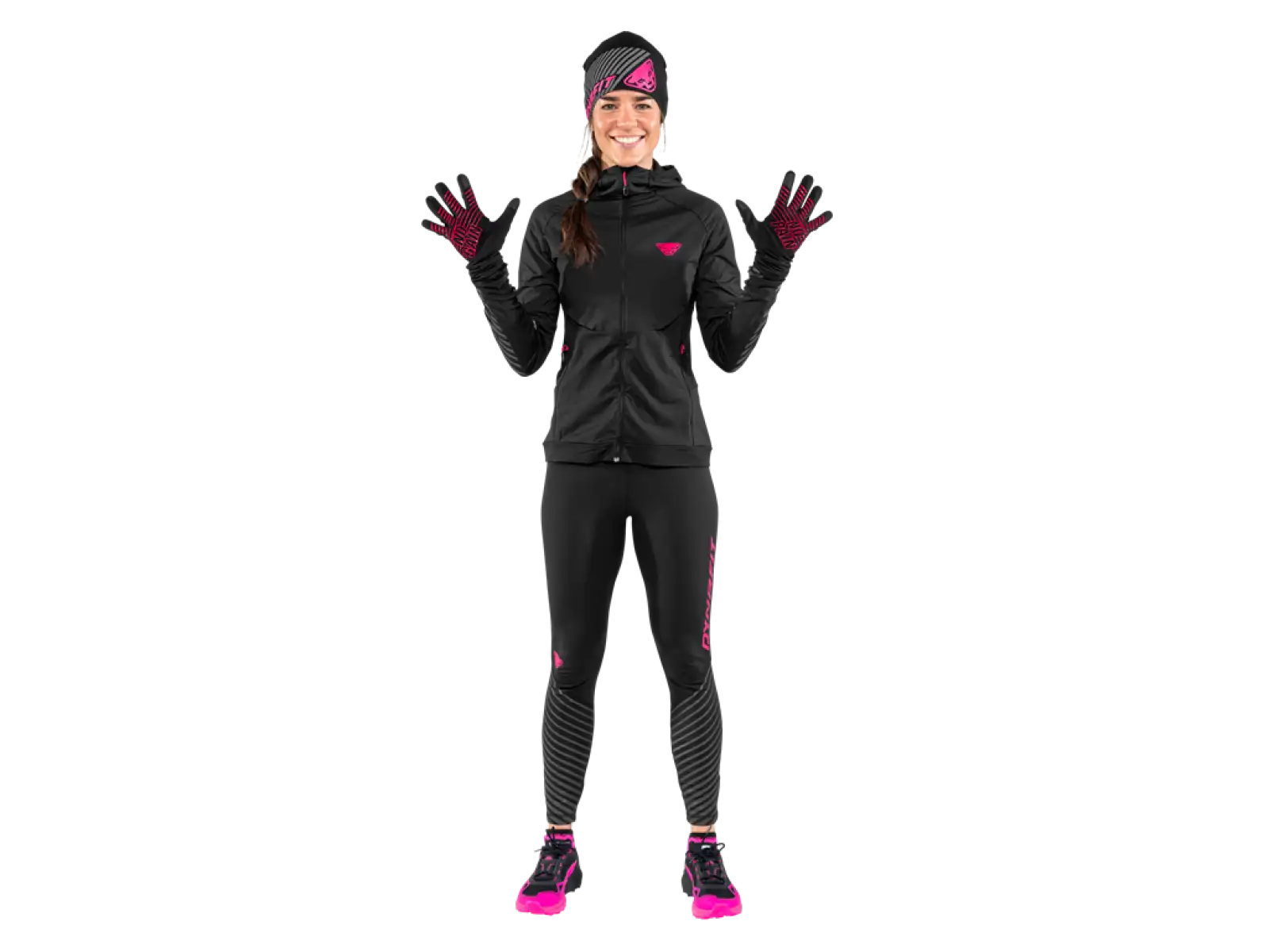 Dynafit Alpine Reflective rękawice Black Out/Pink Glo