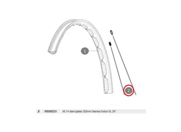 Mavic zestaw 14 Deemax end SL 29" 305 MM