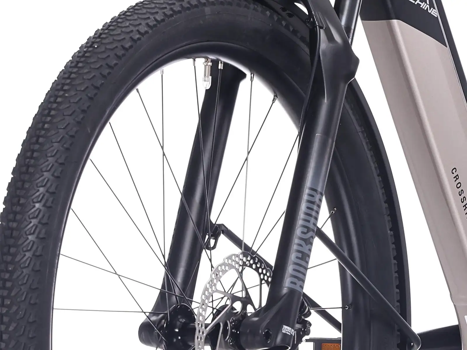 Rock Machine Crossride e450 FS niskonastupowe pełne zawieszenie rower elektryczny Sand Grey/Black