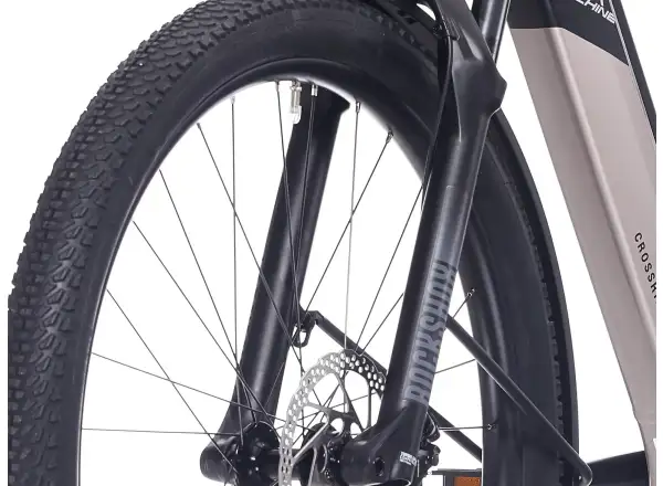 Rock Machine Crossride e450 FS niskonastupowe pełne zawieszenie rower elektryczny Sand Grey/Black