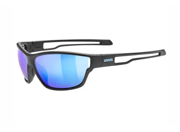 Uvex Sportstyle 806 okulary Black Matt/Mirror Blue