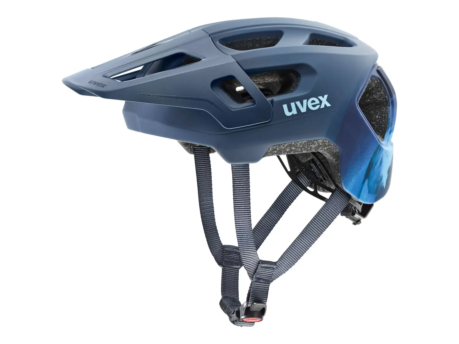 Uvex React JR kask MTB fullface Dusk blue matt