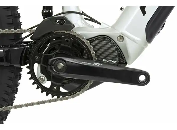Rock Machine Blizzard INT e90-297 Gloss Silver/Black/Green rower elektryczny z pełnym zawieszeniem