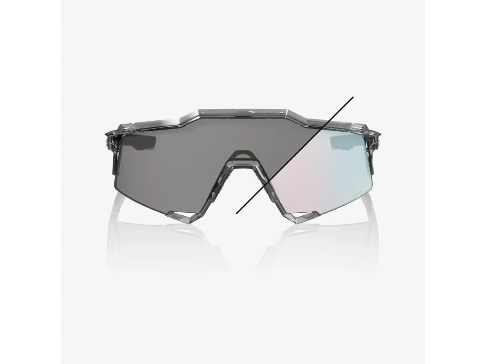100% Speedcraft okulary przeciwsłoneczne Polished Translucent Grey/Rose Gold Mirror Photochromic