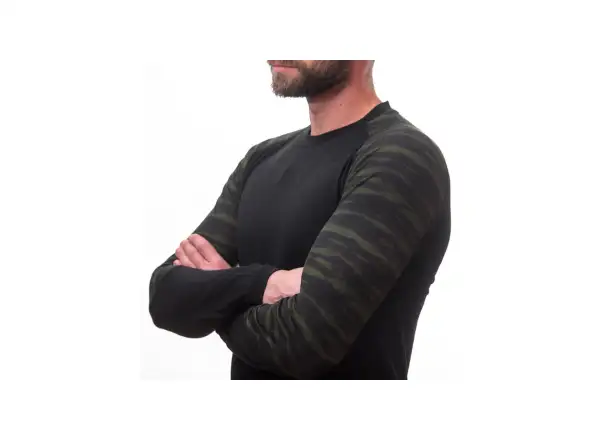 Sensor Merino Impress męska koszulka długi rękaw czarna/Batik