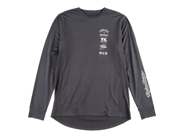 Troy Lee Designs Ruckus Ride Tee męska koszulka z długim rękawem Destroy Carbon