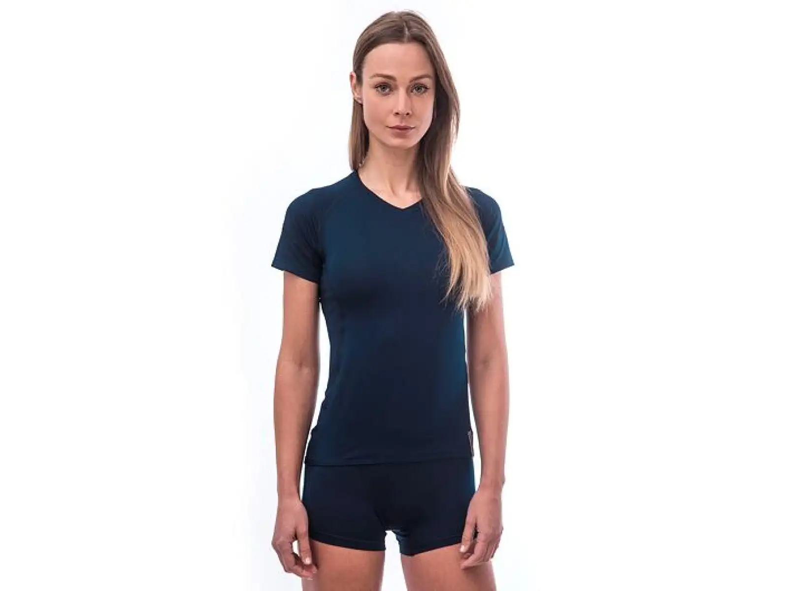 Sensor Coolmax Tech damska koszulka krótki rękaw Deep Blue