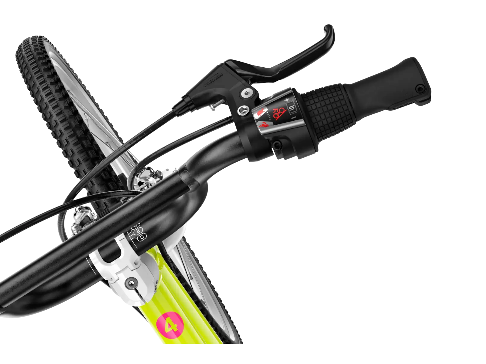 Woom GO 4 rower dziecięcy neon lime