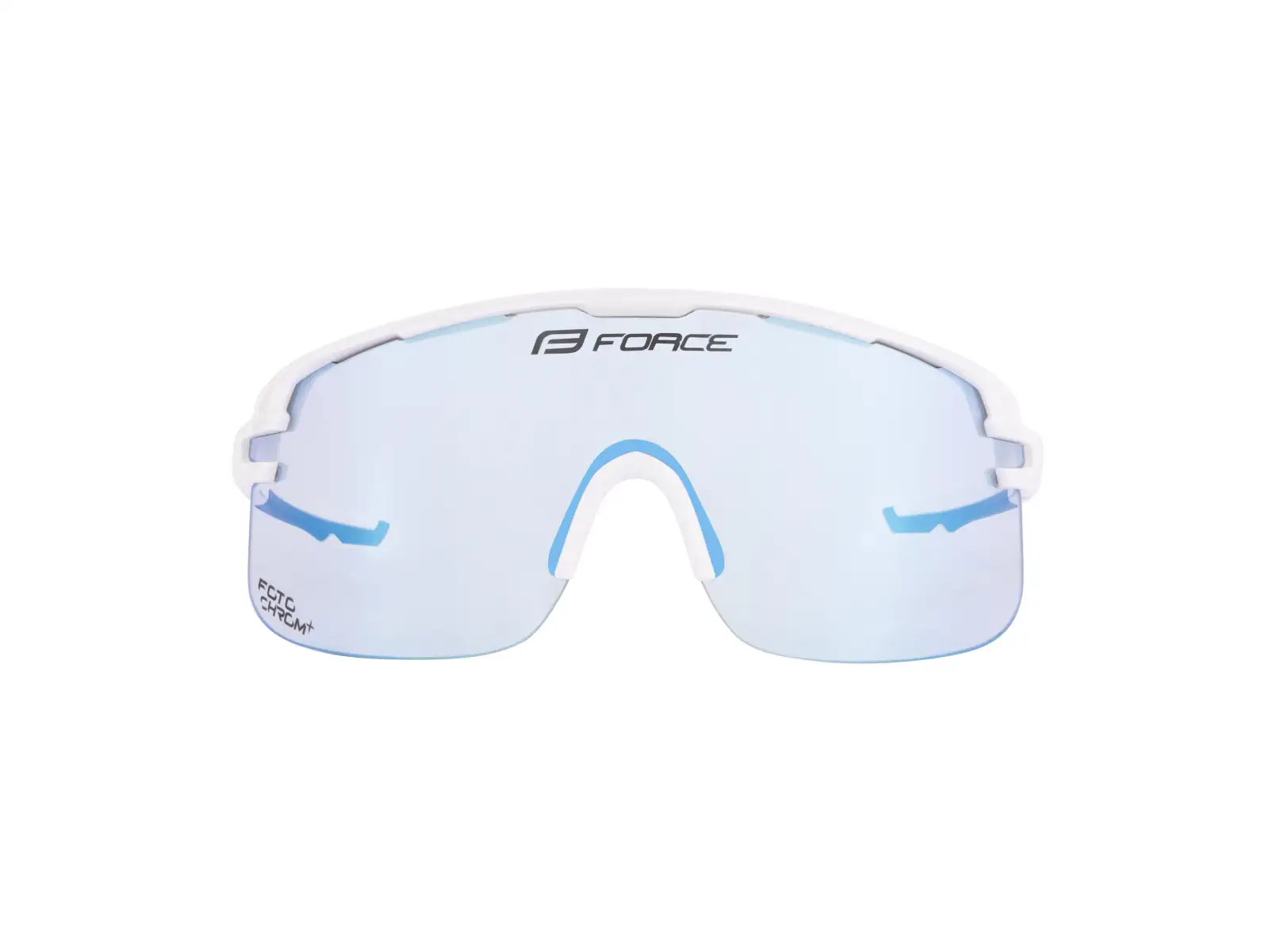 Force Epic okulary rowerowe białe/niebieskie fotochromatyczne szkło