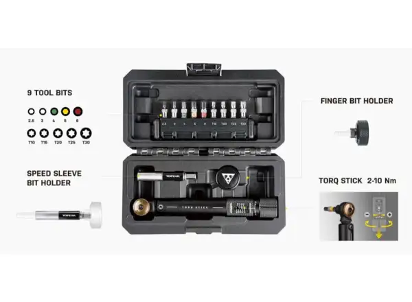 Topeak Torq Stick Pro zestaw narzędzi 12 funkcji