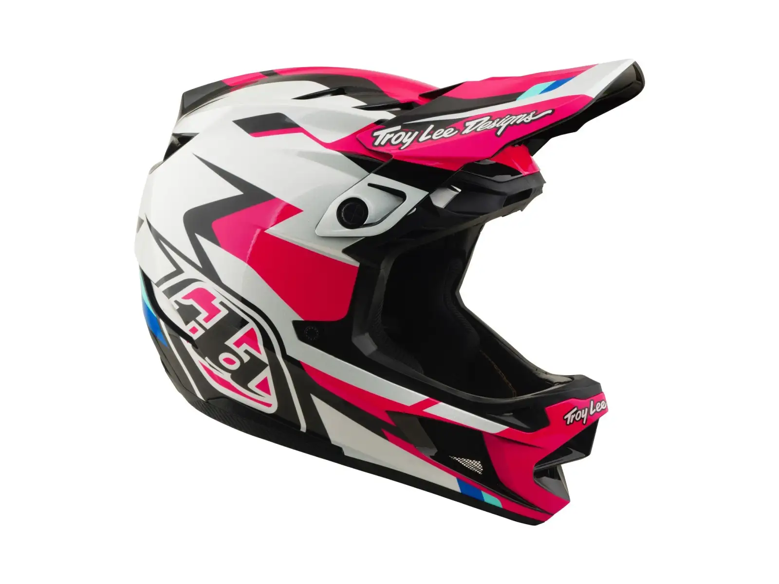 Troy Lee Designs D4 Polyacrylite MIPS kask Roamer Magenta