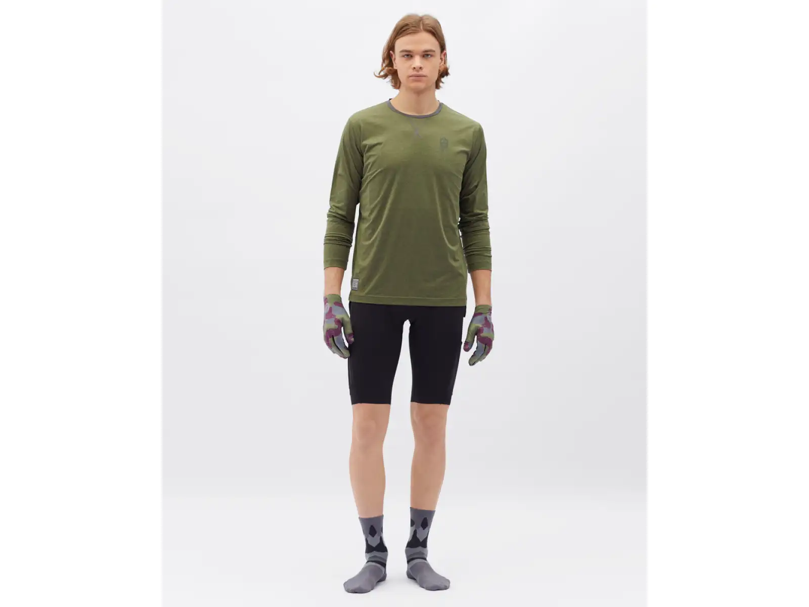 Silvini Casalo męska koszulka z długim rękawem Olive/Charcoal