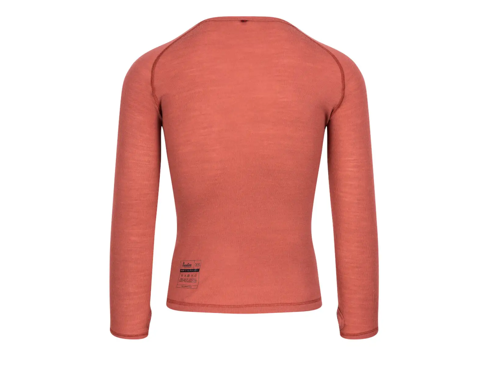 Isadore 100% Merino męska koszulka z długim rękawem Marsala