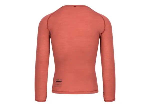 Isadore 100% Merino męska koszulka z długim rękawem Marsala