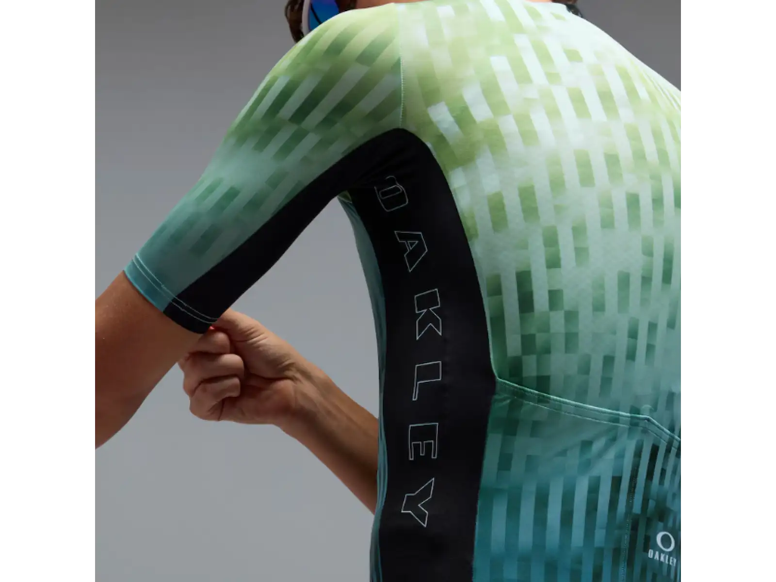 Oakley Icon Training męska koszulka z krótkim rękawem Green Glitch Print