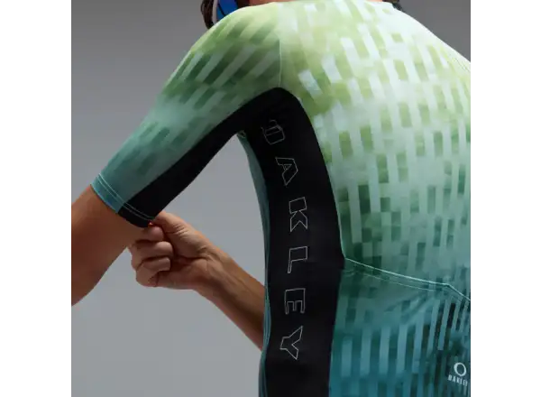 Oakley Icon Training męska koszulka z krótkim rękawem Green Glitch Print