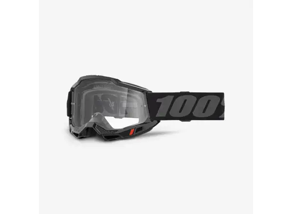 100% Accuri 2 Junior gogle zjazdowe Black/Clear Lens