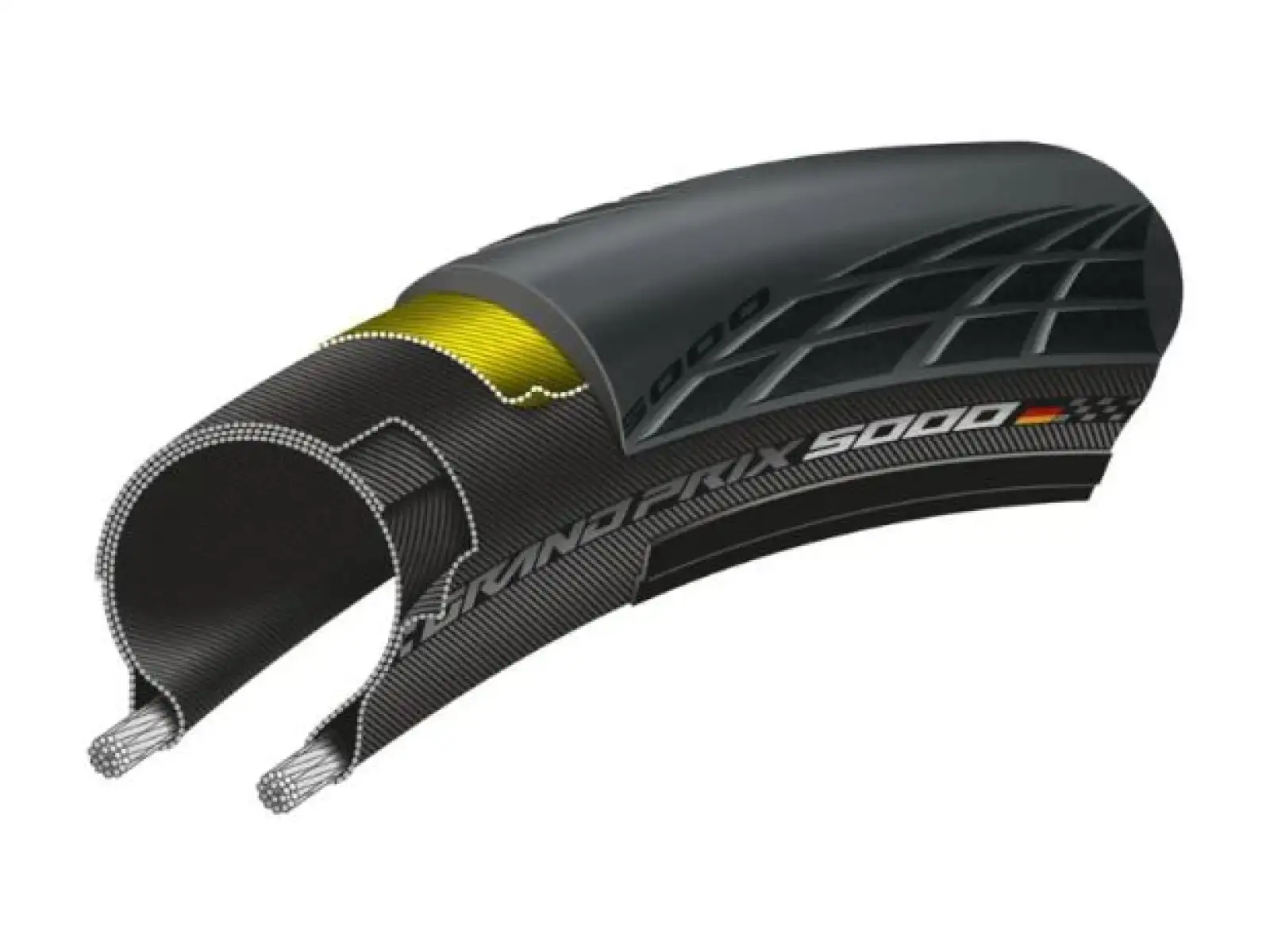 Continental GrandPrix 5000 opona szosowa kevlar 25 - 622 czarna - z kola