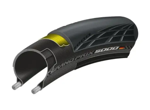 Continental GrandPrix 5000 opona szosowa kevlar 25 - 622 czarna - z kola