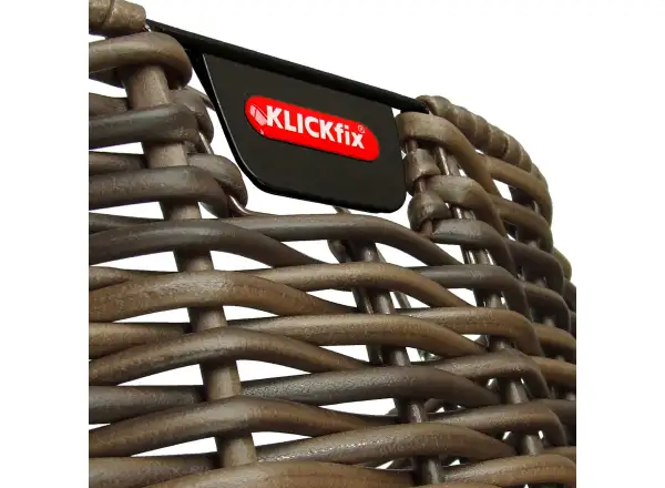 KLICKfix Structura Oval wiklinowy kosz na kierownicę brązowy