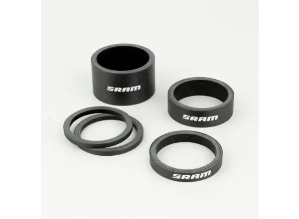 Sram podkładki sterów zestaw błyszcząca biała z logo SRAM